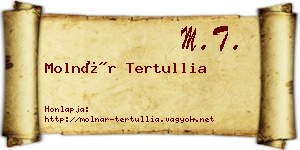Molnár Tertullia névjegykártya